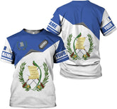 Vybonz Personalized Name Guatemala Shirt Guatemala Jersey Guatemalan Pride T-Shirt Guatemala 3D Shirts Gift for Men Women