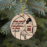 AOVL Personalized Volleyball Ornament Beach Volleyball Acrylic Ornament Gift for Volleyball Players Volleyball Ornament Christmas Tree Volleyball Gifts for Team Gifts for Volleyball Lovers (Volley 15)
