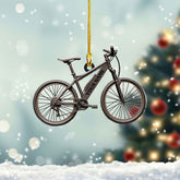 Piratify Personalized Bicycle Ornament for Christmas Tree, Dirt Bike Ornament, Mountain Biking 2D Flat Ornaments for Decorations, Custom Name Xmas Gifts (Style 6)