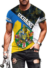 Ligthuy Personalized Name Ukraine Shirt 3D, Ukraine Tshirt Unisex for Men and Women, Custom Ukrainian Tshirt S-5XL