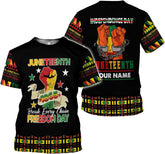 Lighthuy Personalized Juneteenth Shirt 3D, Juneteenth Shirts Women Gift, Customized Name Juneteenth Shirts for Men S-5XL