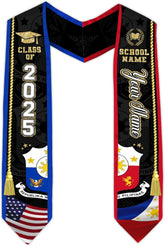 Customize Filipino Graduation Sash, Philippines Graduation Stole, Philippine Graduation Sash 2025