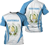 Leprints Personalized Guatemala Shirt Guatemala Camisas Guatemala Flag Shirts, Guatemalan Pride T-Shirt, Guatemala Tshirt