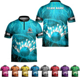 Artparel Personalized Name Bowling Jersey 3D, Custom Bowling Shirts for Team, Bowling Shirt Unisex for Men & Women