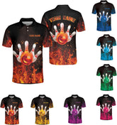 Personalized Bowling Shirts for Men, Men's Bowling Polo Shirts Short Sleeve, Bowling Team Shirts for Men and Women