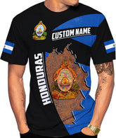 Vybonz Personalized Honduras Shirt Camisa Honduras Hombres Honduras Shirts for Men Women Honduras Flag Honduran Pride Tshirt