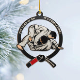 MAPrints Personalized Jiu Jitsu Ornaments for Christmas Tree, Brazilian Jiu Jitsu Gift Hanging for Men, Jiu-Jitsu Xmas Keepsake Ornament, Martial Arts Ornament, Black Belt Christmas Ornament (BJJ 5)