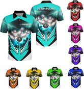Mostprints Personalized Name Bowling Polo Shirts 3D for Men and Women, Bowling Shirt, Bowling Team