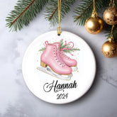 Personalized Figure Skates Christmas Ornament 2024, Ice Skating Boots 2D Flat (NOT 3D) Ornament, Figure Skating Sport Ornaments, Ice Skate Decorative Hanging Ornaments For Christmas Tree (IceSkate 12)