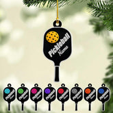 AOVL Personalized Pickleball Ornament Pickle Baller Sport Gifts Ornament Pickleball Ornament for Christmas Tree 2024 Pickleball Gifts Pickleball Paddles Ornaments (PKB 1)