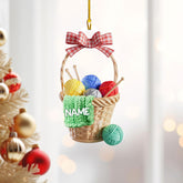 Personalized Knitting Christmas Ornament, Knitting Ornaments Christmas Decorations Gifts for Crochet Lovers, Knitting Ornaments for Christmas Tree, Crochet Ornaments Gift for Knitters (ON916)