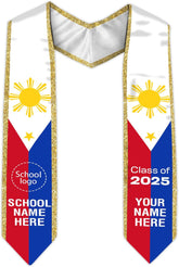 Customize Filipino Graduation Sash, Philippines Graduation Stole, Philippine Graduation Sash 2025