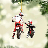 Brevnex Personalized Motocross Christmas Ornament 2024, Dirt Bike Christmas 2D Flat Shape Ornament, Dirt Bike Player Ornament, Motorcycle Xmas Decorations, Gifts for Biker Lovers (Motor 6)