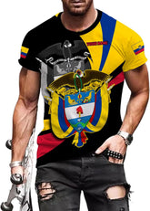 Mostprints Personalized Colombia Shirt 3D, Custom Colombia Flag Shirts for Men Women, Colombian Pride T-Shirt, Unisex Shirt