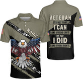 Veteran Polo Shirt for Men Custom US Army Polo Shirts Military Veterans Pride American Flag Gifts Memorial Day Army Shirts