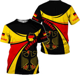 MoonArt Personalized Germany Shirts Deutsch Pround Coat of Arms Flag Deutschland 3D Shirts Germany German Pride Gift