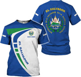 Personalized El Salvador Flag Shirt - Men & Women Salvadorans Pride Tshirt