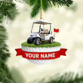 Personalized Golf Ornament, Golf Christmas Ornaments, Golf Ornaments for Christmas Tree, Christmas Ornaments Golf Decorations, Golf Cart Ornament Hanging Decor, Golf Ball Christmas Ornaments (ON798)