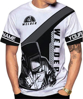 Mostprints Personalized Name Welding Shirt 3D, Custom Welding Shirts Gift, Welding Shirts, Welder Shirt for Men and Women