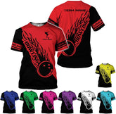 Rivelus Personalized Name Bowling Shirts for Men and Women 3D, Bowling Shirts for Team Bowling, Bowling Shirts Gift