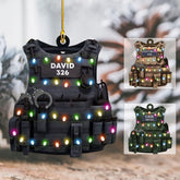 Personalized Christmas Police Ornament with Name, Custom Police Gifts, Police Christmas Birthday Gift for Men Dad, Police Ornaments for Christmas Tree Hanging Decorations Gift Police