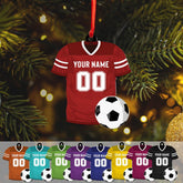Suseaz Personalized Christmas Flat Ornament 2024, Soccer Ornament for Boys, Soccer Ornaments for Christmas Trees Personalized, Gifts for The Soccer Player, Soccer Birthday Party Decorations (ON105)