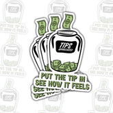 (3PCS) Put The Tip in See How It Feels Sticker, Tip Jar Stickers 3 Inch – Labels for Tip Jars, Bartender Waiter Waitress Cafe Restaurant Bar Vinyl Decal for Shops Water Bottles Laptop Phone 3 Inch