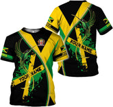 Suseaz Custom Jamaica Shirts for Women and Mens - Personalized Jamaica Flag Shirt Gift for Jamaica Men