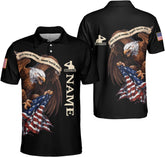 Veteran Polo Shirt for Men Custom US Army Polo Shirts Military Veterans Pride American Flag Gifts Memorial Day Army Shirts