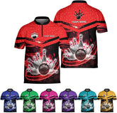 Ligthuy Personalized Bowling Jersey 3D, Bowling Shirts for Team, Bowling Shirt Unisex for Men Women, Bowling Shirts for Men