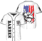 AOVL Personalized Barber Baseball Jersey Barber Shop Shirt Barber Gift Men Barber Professional Baseball Jerseys Hair Stylist