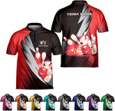 Artparel Personalized Name Bowling Jersey 3D, Custom Bowling Shirts for Team, Bowling Shirt Unisex for Men & Women