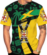 Personalized Jamaica Shirt Custom Jamaica Flag Lion Hoodie for Men and Women, Jamaican Pride Hoodie, Jamaicana Hoodie