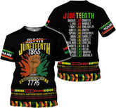 PAgree Personalized Name Juneteenth Shirt, Freeish Since 1865 Juneteenth Flag T-Shirt, Black History Month Pride Tshirt