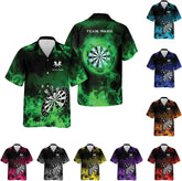 Generic Personalized Dart Hawai Shirt - Men's Unisex-Adults Hawaiian Dart Team League Hawaiian Shirt - Short Sleeve Button Down - Multi, Large