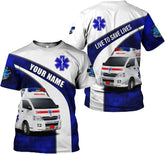 Royal Fight Personalized Name EMS Shirts Emergency Medical Technician Shirt Paramedic EMT EMS Nurse T-Shirt Uniform Emergency