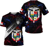 Custom Panama Shirts for Men 3D Panama Coat of Arms Shirts Panamanian Flag Pride Shirts Panama Hombres Camisa Men Women