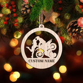 Personalized Name Motorcycle Wooden Ornament, Motorcycle Christmas Wood Ornament, Biker Gifts, Motorcycle Gifts, Motorcycle Home Decor Ornaments for Motorcycle Lovers (Style 13)