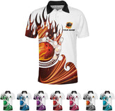 Royal Fight Personalized Bowling Polo Shirts 3D Custom Bowling Polo Shirt Bowling Shirts for Team Gift for Bowling Lover
