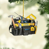 Personalized Mechanic Tools Flat Ornaments, Custom Mica Flat Plastic Mechanic Ornaments for Christmas Tree, Mechanic Worker Lover, Gift Ornament Christmas Tree Hanging Pine Decorations (Mechanic 6)