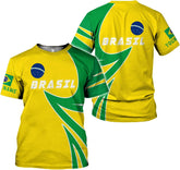 Vybonz Personalized Brasil Shirt for Men Women, Brazilian Jersey Tshirt Hoodie Sweatshirt, Brazil World Cup Soccer Shirts
