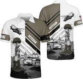 Veteran Polo Shirt for Men Custom US Army Polo Shirts Military Veterans Pride American Flag Gifts Memorial Day Army Shirts