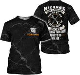 AOVL Personalized Mechanic Shirt 3D Mechanic Shirts Tool Box Mechanic for Men Women Mechanic Garage T-Shirt Mechanics S-5XL