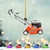 Personalized Lawn Mowers Christmas Ornaments 2024, Push Mower Ornament, Lawnmower Acrylic Wood 2D Flat Ornaments, Riding Lawn Mower Christmas Tree Decorations, Large Lawn Ornaments for Xmas (GLM 1)