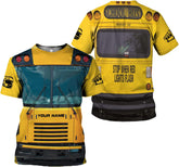 HomeDesign Personalized School Bus Driver Shirt - Custom Bus Driver Shirts, Yellow for Men & Women