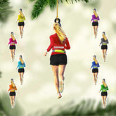 Personalized Running Ornament, Half Marathon Runner Ornament, Cross Country Christmas Ornament, Track and Field Christmas Ornaments for Runners Girl Shoes Ornament Gift for Athletes Running Man (RN2)