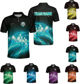 Personalized Bowling Shirts for Men, Men's Bowling Polo Shirts Short Sleeve, Bowling Team Shirts for Men and Women