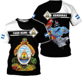 Paniprints Personalized Honduras Shirt 3D Camisa Honduras Hombres Honduras Shirts Men Women, Honduras Tshirt Honduras t Shirt (Multi 14)