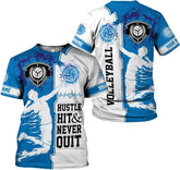 Ligthuy Personalized Name Volleyball Shirts 3D for Men and Women, Volleyball Shirt for Volleyball Lover, Unisex Tee Shirt