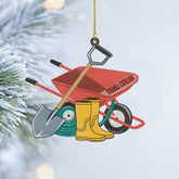 MAPrints Personalized Christmas Garden Uniforms and Tools Ornament, Gardener Stuff Ornament, Gardening Tool Acrylic 2D Flat Hanging Ornaments for Christmas, Ornament Tree Hanging Decorations (GD 7)